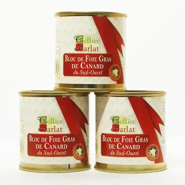 1 Lot de 3 Blocs de Foie gras de Canard IGP Sud-Ouest 100g