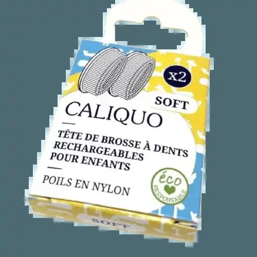 2 Recharges Brosses à dents Enfant Souples Bio