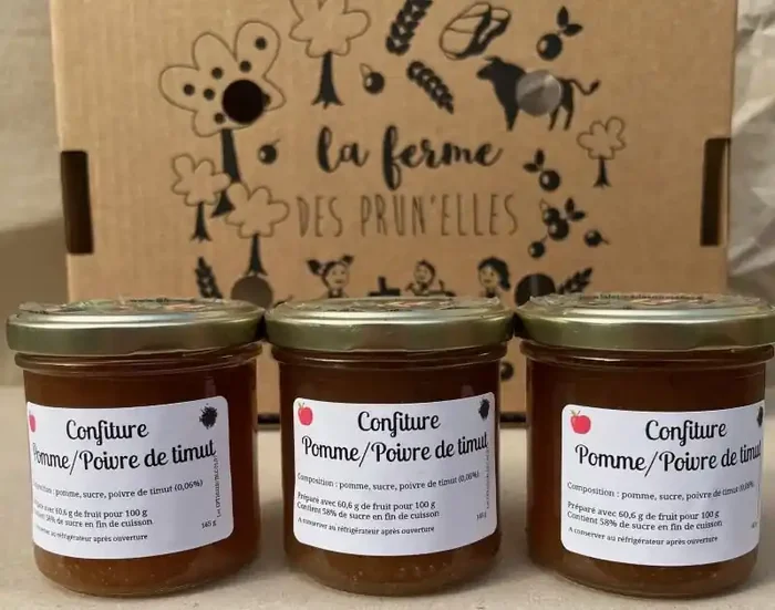 3 Confiture Pomme Poivre de Timut