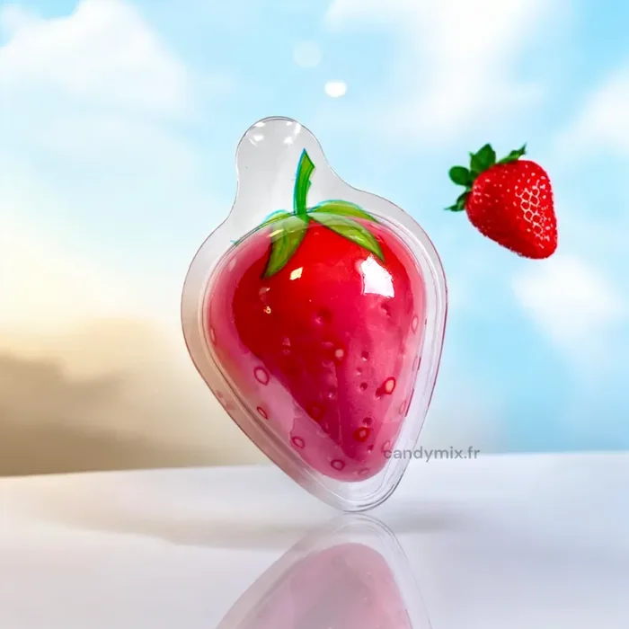 3D Juicy Gummy Strawberry Burst – Bonbon fourré