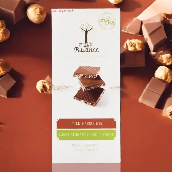 Balance Tablette de chocolat Lait Noisette Stevia