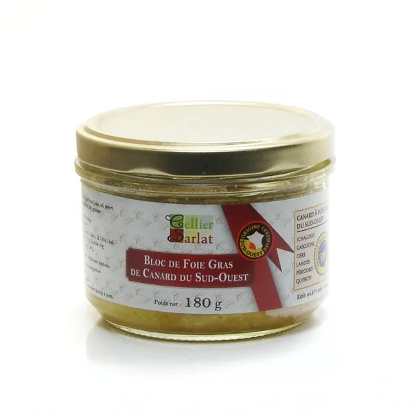 Bloc de Foie Gras de Canard IGP Sud Ouest 180g