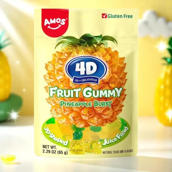 Bonbon 4D Fourré – Fruit Ananas