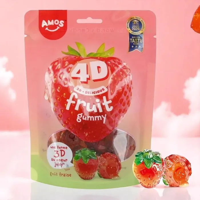 Bonbon 4D Fourré – Fruit Fraise