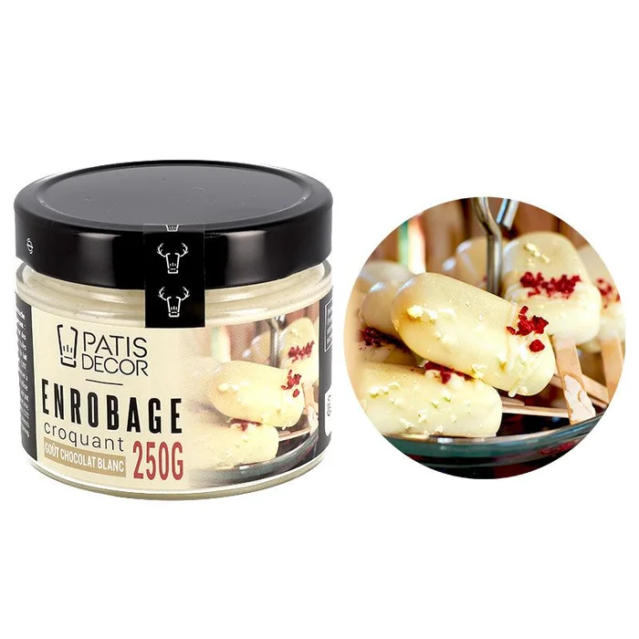 Enrobage croquant goût chocolat blanc – 250 g
