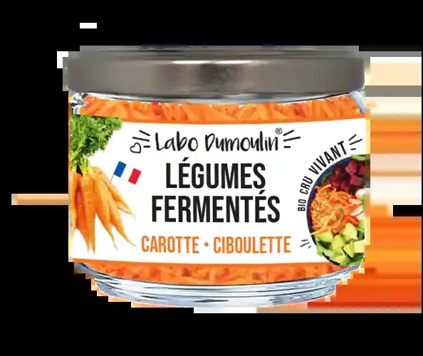Le Labo Dumoulin — Légumes fermentés frais bio (carottes ciboulette) – 180 g x 6