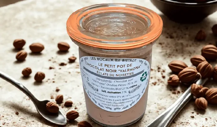 (Lot de 2x 125g) Fondant de poire chocolat « chocolat Valrhona »