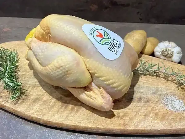 [Précommande] 3 Poulet Entier Fermier BIO – 3 x 1.8 kg