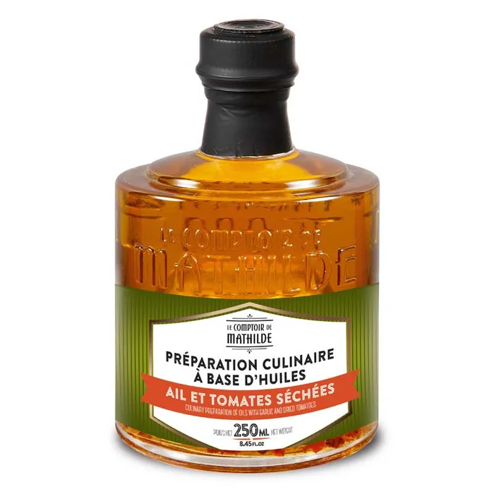 Preparation Culinaire Huiles – Ail et Tomates Sechees – 250 ml