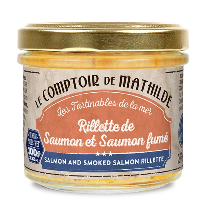Rillette de Saumon et Saumon Fume – 100g