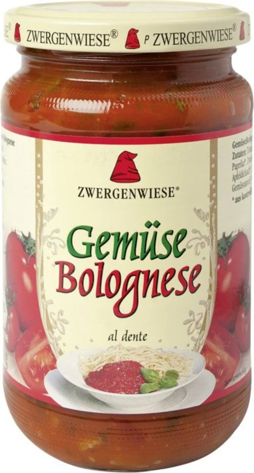 Zwergenwiese Sauce Bolognaise aux Légumes Bio, 340 ml