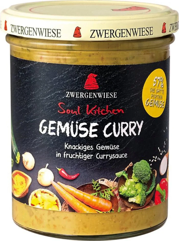 Zwergenwiese Soul Kitchen – Curry de Légumes Bio, 370 g