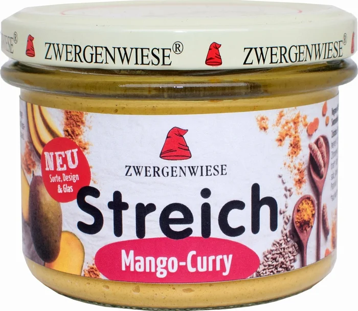 Zwergenwiese Tartinade Bio Vegan – Mangue & Curry, 180 g